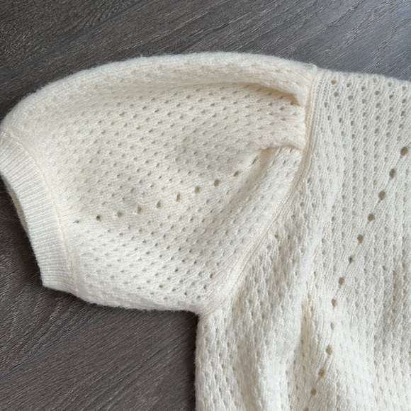 Storets Flora Chunky Knit Cardigan Ivory button front - Picture 10 of 12